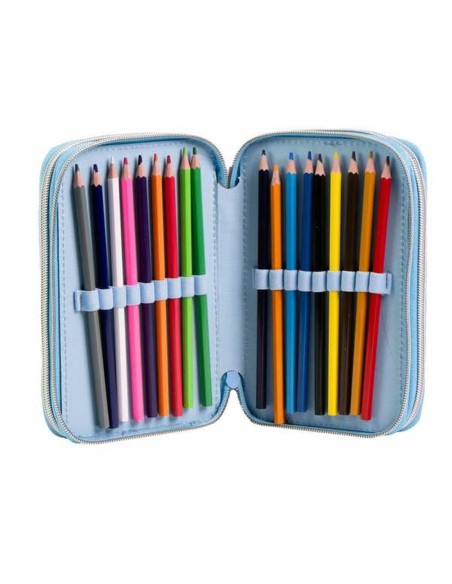 Pochette crayons Frozen Bleu foncé 12,5 x 6,5 x 19,5 cm