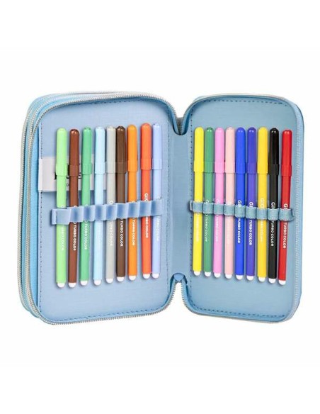 Pochette crayons Frozen Bleu foncé 12,5 x 6,5 x 19,5 cm