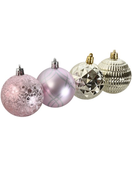 Boules de Noël Home ESPRIT Rose PVC 25 x 6 x 25 cm