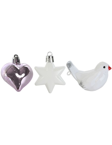 Boules de Noël Home ESPRIT Rose PVC 25 x 6 x 25 cm
