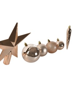 Boules de Noël Home ESPRIT Doré PVC 20 x 13 x 26 cm (2 Unités) 2