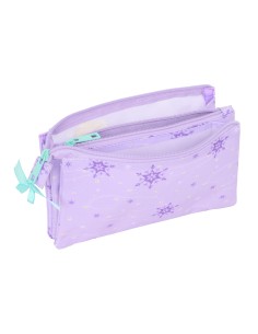 Trousse Fourre-Tout Triple Frozen Spirit Lila 22 x 12 x 3 cm 2
