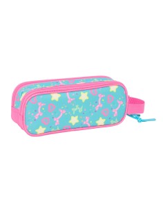 Trousse Fourre-Tout Double Gabby's Dollhouse Confetti Rose Turquoise 21 x 8 x 6 cm 2
