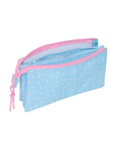Trousse Fourre-Tout Triple BlackFit8 Smile Rose Bleu clair 22 x 12 x 3 cm 2