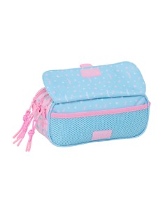 Trousse Fourre-Tout Triple BlackFit8 Smile Rose Bleu clair 21,5 x 10 x 8 cm 2