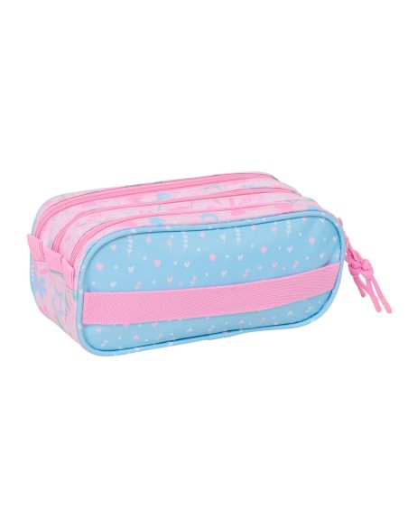 Trousse Fourre-Tout Triple BlackFit8 Smile Rose Bleu clair 21,5 x 10 x 8 cm