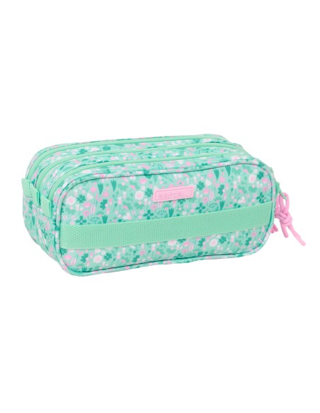 Trousse Fourre-Tout Triple Safta Cuore Menthe 21,5 x 10 x 8 cm