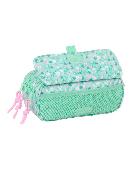 Trousse Fourre-Tout Triple Safta Cuore Menthe 21,5 x 10 x 8 cm