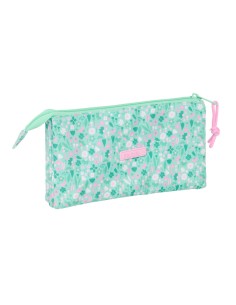 Trousse Fourre-Tout Triple Safta Cuore Menthe 22 x 12 x 3 cm 2