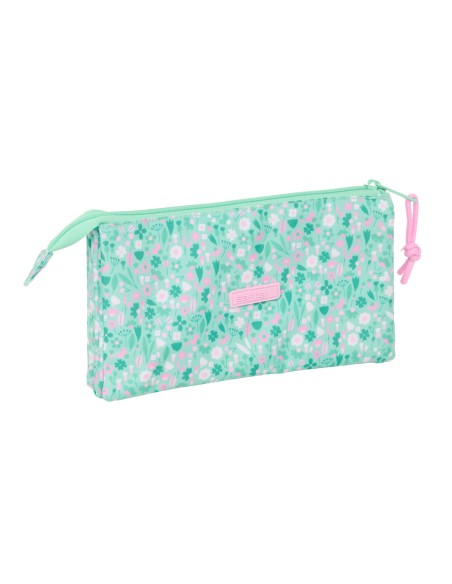 Trousse Fourre-Tout Triple Safta Cuore Menthe 22 x 12 x 3 cm