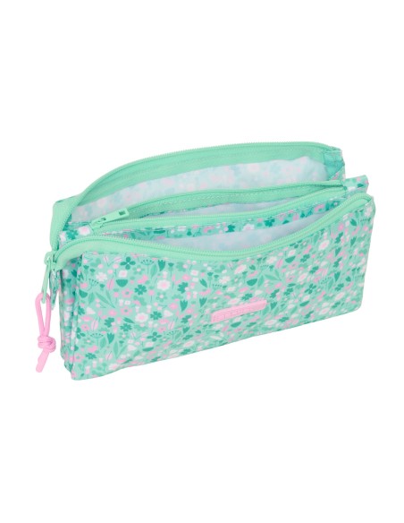 Trousse Fourre-Tout Triple Safta Cuore Menthe 22 x 12 x 3 cm