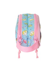 Trousse Fourre-Tout Double Frozen Rose Bleu ciel 21 x 8 x 6 cm 3D 2