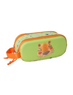 Trousse Fourre-Tout Double Safta Citron 21 x 8 x 6 cm 3D