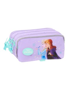 Trousse Fourre-Tout Triple Frozen Spirit Lila 21,5 x 10 x 8 cm
