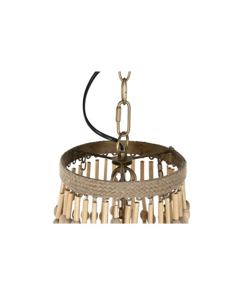 Suspension Home ESPRIT Naturel Jute Métal 50 W 50,5 x 50,5 x 148 cm