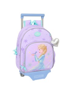 Cartable à roulettes Frozen Spirit Lila 28 x 34 x 10 cm