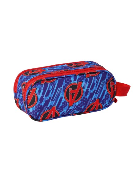 Trousse Fourre-Tout Double The Avengers Rouge Bleu foncé 21 x 8 x 6 cm 3D
