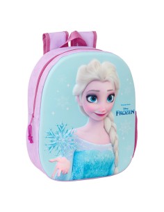 Sac à dos enfant Frozen Rose Bleu ciel 27 x 33 x 10 cm 3D