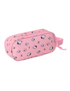 Trousse Fourre-Tout Double Snoopy Rose 21 x 8 x 6 cm 3D 2