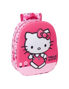 Sac à dos enfant Hello Kitty Rose 27 x 33 x 10 cm 3D