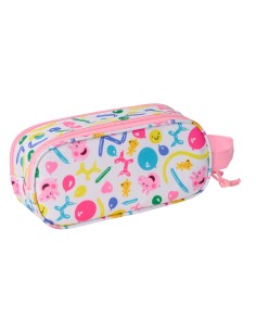 Trousse Fourre-Tout Double Peppa Pig Bleu Blanc Rose 21 x 8 x 6 cm 3D 2