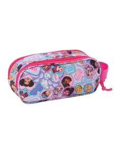 Trousse Fourre-Tout Double Barbie Rose 21 x 8 x 6 cm 3D 2