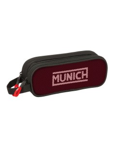 Trousse Fourre-Tout Double Munich Vulcan Noir 21 x 8 x 6 cm
