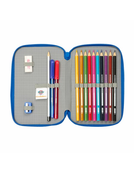 Plumier double The Paw Patrol Cool Bleu Rouge 12.5 x 19.5 x 4 cm 29 Pièces