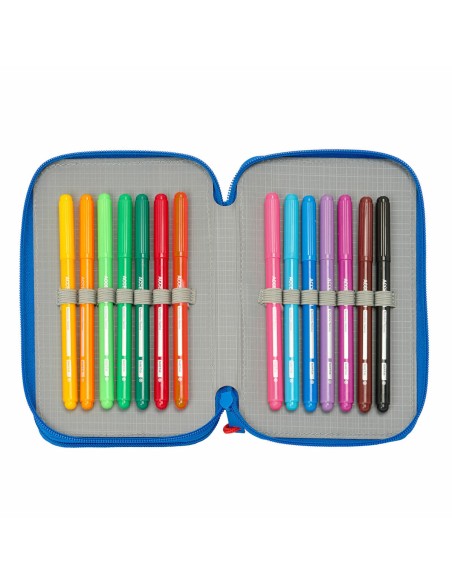 Plumier double The Paw Patrol Cool Bleu Rouge 12.5 x 19.5 x 4 cm 29 Pièces
