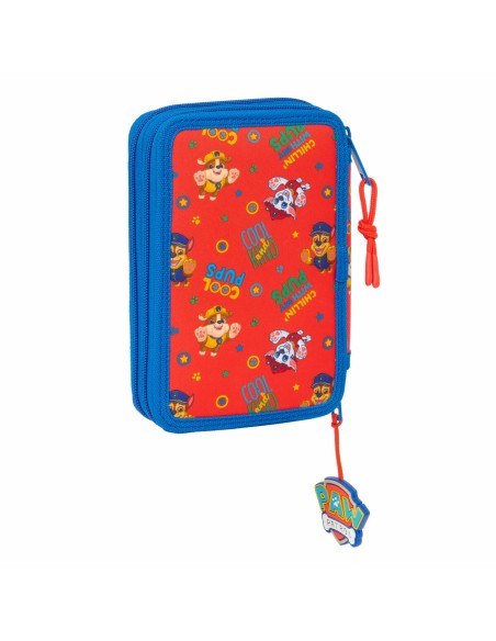 Plumier double The Paw Patrol Cool Bleu Rouge 12.5 x 19.5 x 4 cm 29 Pièces
