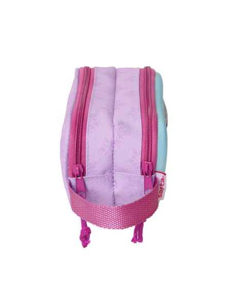 Trousse Fourre-Tout Double Frozen Rose Bleu ciel 21 x 8 x 6 cm 3D