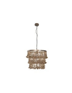 Suspension Home ESPRIT Marron Naturel Bois Métal 50 W 53 x 53 x 123 cm