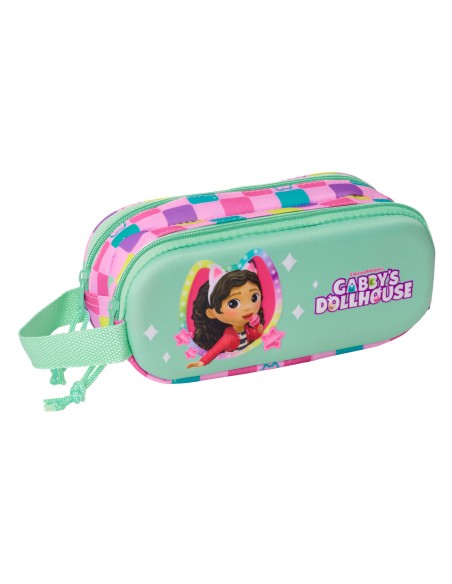 Trousse Fourre-Tout Double Gabby's Dollhouse Multicouleur 21 x 8 x 6 cm 3D