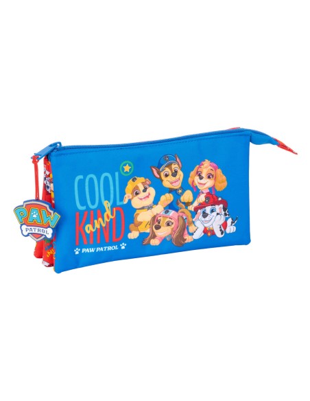 Trousse Fourre-Tout Triple The Paw Patrol Cool Bleu Rouge 22 x 12 x 3 cm