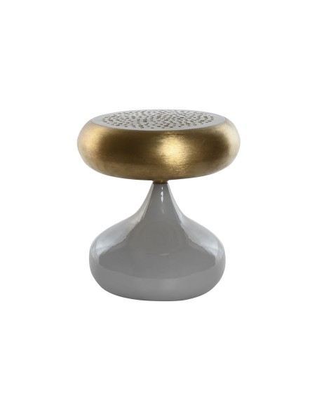 Lampe de bureau Home ESPRIT Gris Doré Métal 4 W 220 V 36 x 36 x 37,5 cm