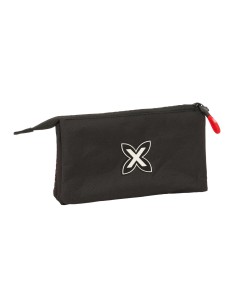 Trousse Fourre-Tout Triple Munich Vulcan Noir 22 x 12 x 3 cm 2