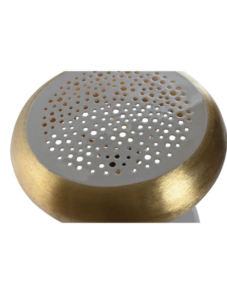 Lampe de bureau Home ESPRIT Gris Doré Métal 4 W 220 V 36 x 36 x 37,5 cm