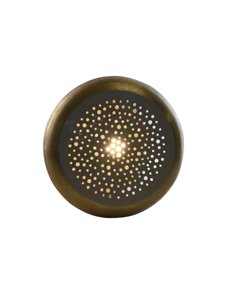 Lampe de bureau Home ESPRIT Gris Doré Métal 4 W 220 V 36 x 36 x 37,5 cm