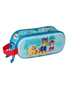 Trousse Fourre-Tout Double The Paw Patrol Bleu 21 x 8 x 6 cm 3D