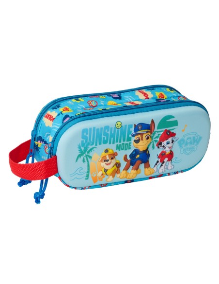 Trousse Fourre-Tout Double The Paw Patrol Bleu 21 x 8 x 6 cm 3D