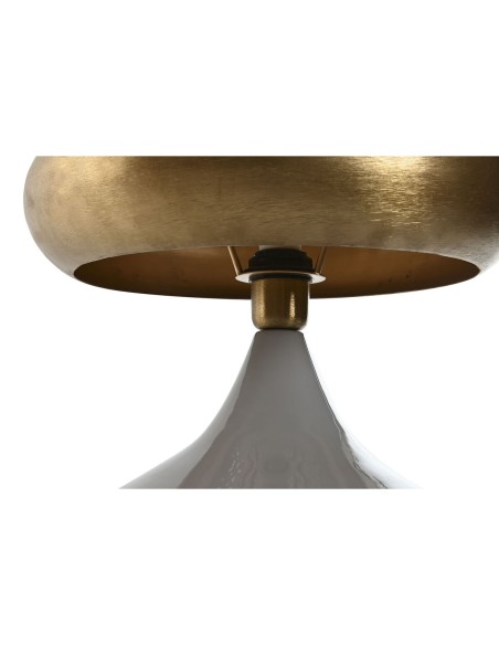 Lampe de bureau Home ESPRIT Gris Doré Métal 4 W 220 V 36 x 36 x 37,5 cm
