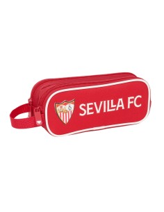 Trousse Fourre-Tout Double Sevilla Fútbol Club Rouge 21 x 8 x 6 cm
