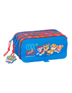 Trousse Fourre-Tout Triple The Paw Patrol Cool Bleu Rouge 21,5 x 10 x 8 cm