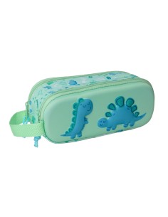 Trousse Fourre-Tout Double Safta Menthe 21 x 8 x 6 cm 3D