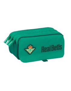 Trousse Fourre-Tout Triple Real Betis Balompié Vert 21,5 x 10 x 8 cm