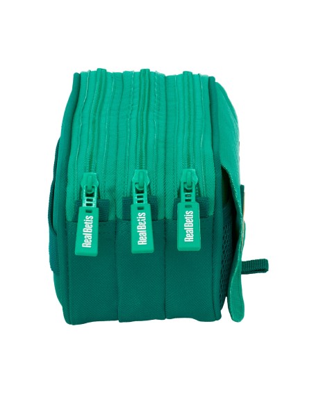 Trousse Fourre-Tout Triple Real Betis Balompié Vert 21,5 x 10 x 8 cm