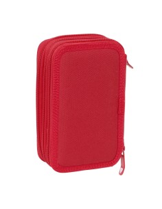 Pochette à crayons triple Sevilla Fútbol Club Rouge 12,5 x 19,5 x 5,5 cm 37 Pièces 2