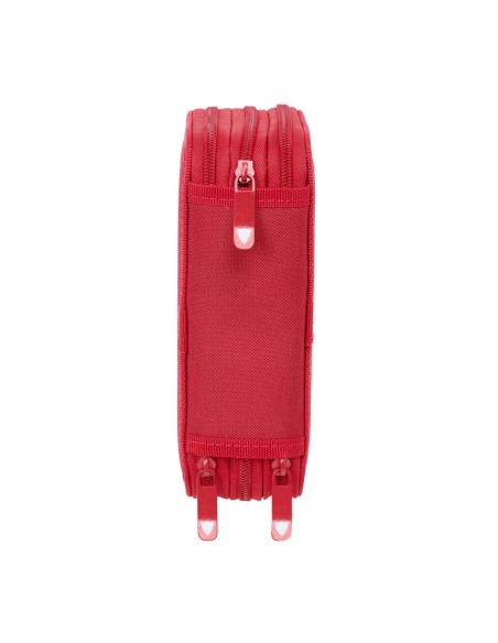 Pochette à crayons triple Sevilla Fútbol Club Rouge 12,5 x 19,5 x 5,5 cm 37 Pièces