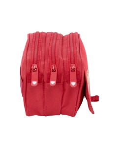 Trousse Fourre-Tout Triple Sevilla Fútbol Club Rouge 21,5 x 10 x 8 cm 2
