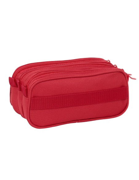 Trousse Fourre-Tout Triple Sevilla Fútbol Club Rouge 21,5 x 10 x 8 cm